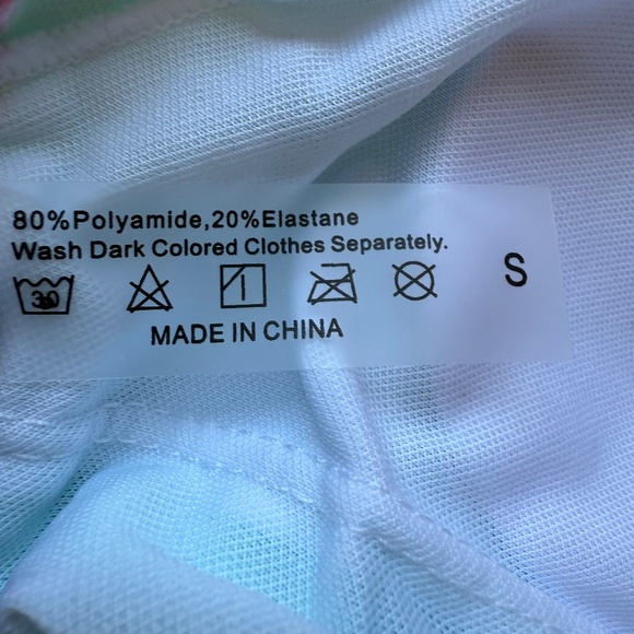 NWT Bikinx Pink & Green Front Zip One Piece Swimsuit Women's Size Small - Picture 15 of 17